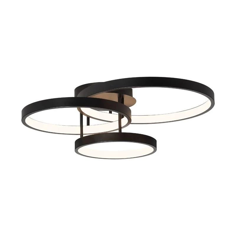 Ultra Modern LED Ceiling Fixture 3 Light 84w in Black or White