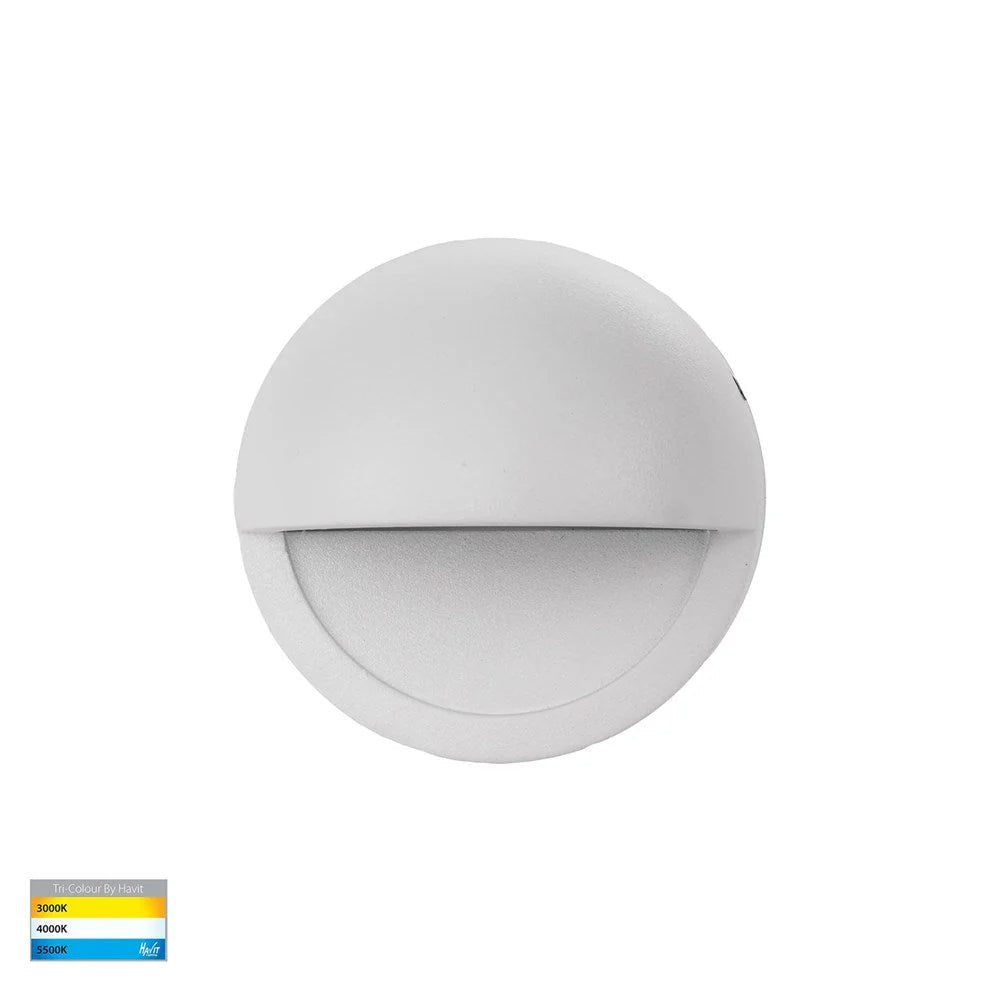 Veko LED Step Light with Eyelid CCT 2w in Black, White Havit Lighting - HV2927T - Mases LightingHavit Lighting