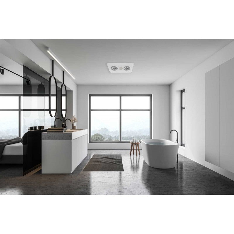 Ventair Heatforce DC 2 Bathroom 3 - in - 1 Heat, Light & Exhaust Fan | White - Mases LightingVentair