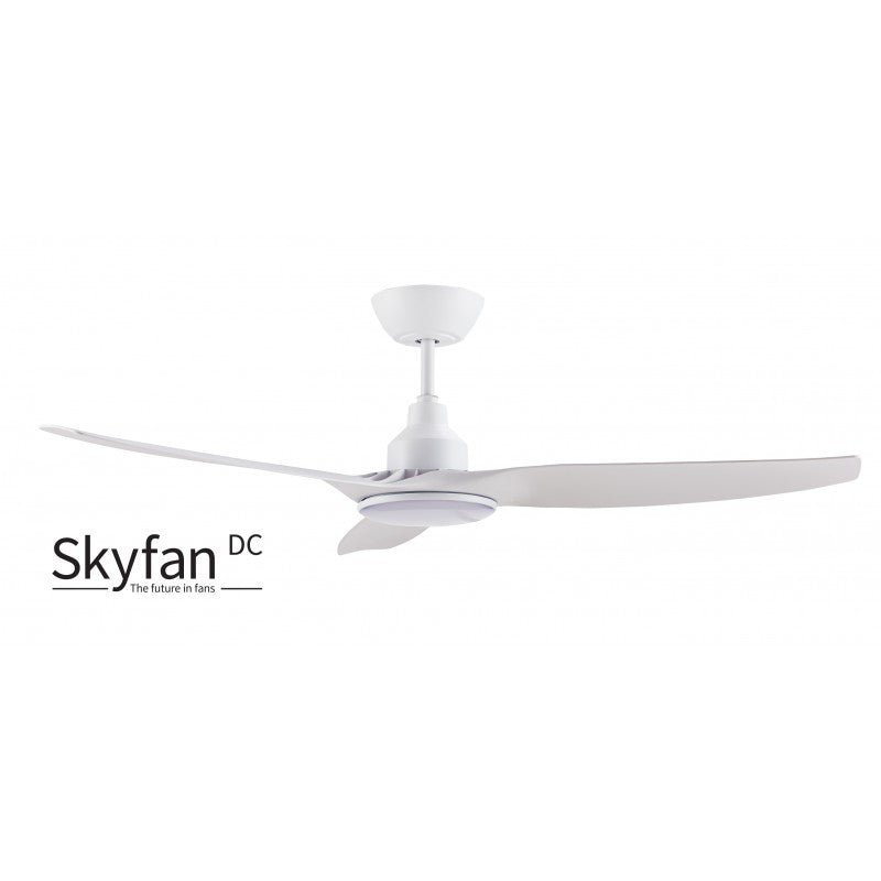 Ventair Skyfan Double Insulated DC Ceiling Fan with CCT LED Light & Remote – White 52″