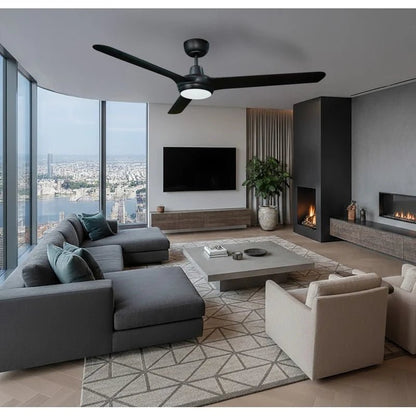 Ventair Spyda 1400mm DC Ceiling Fan With LIght SPYDC1423BL-L - Mases LightingVentair