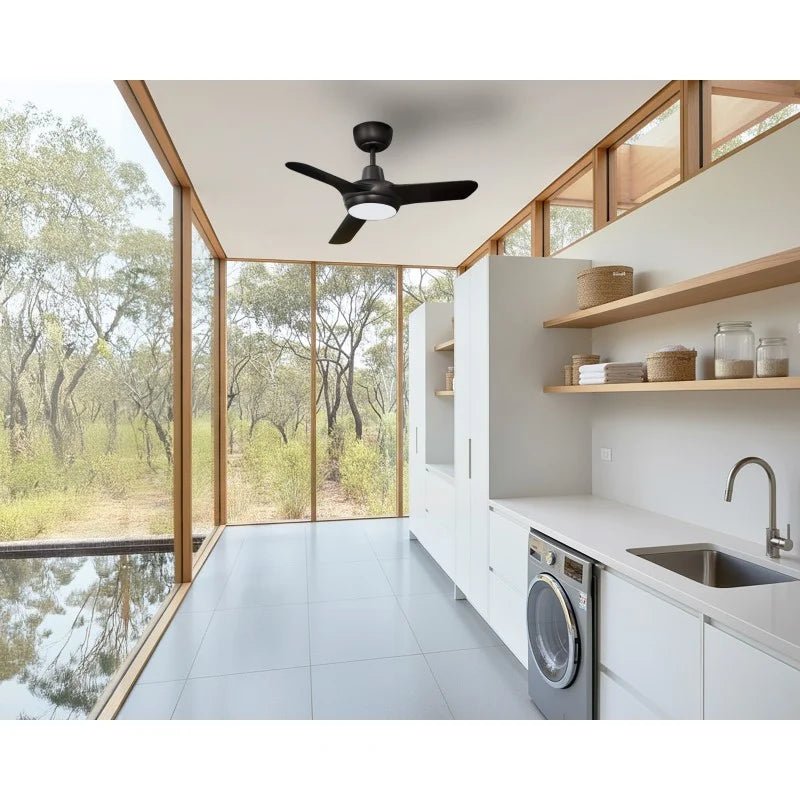 Ventair Spyda 900mm DC Ceiling Fan With Light SPYDC903BL-L - Mases LightingVentair