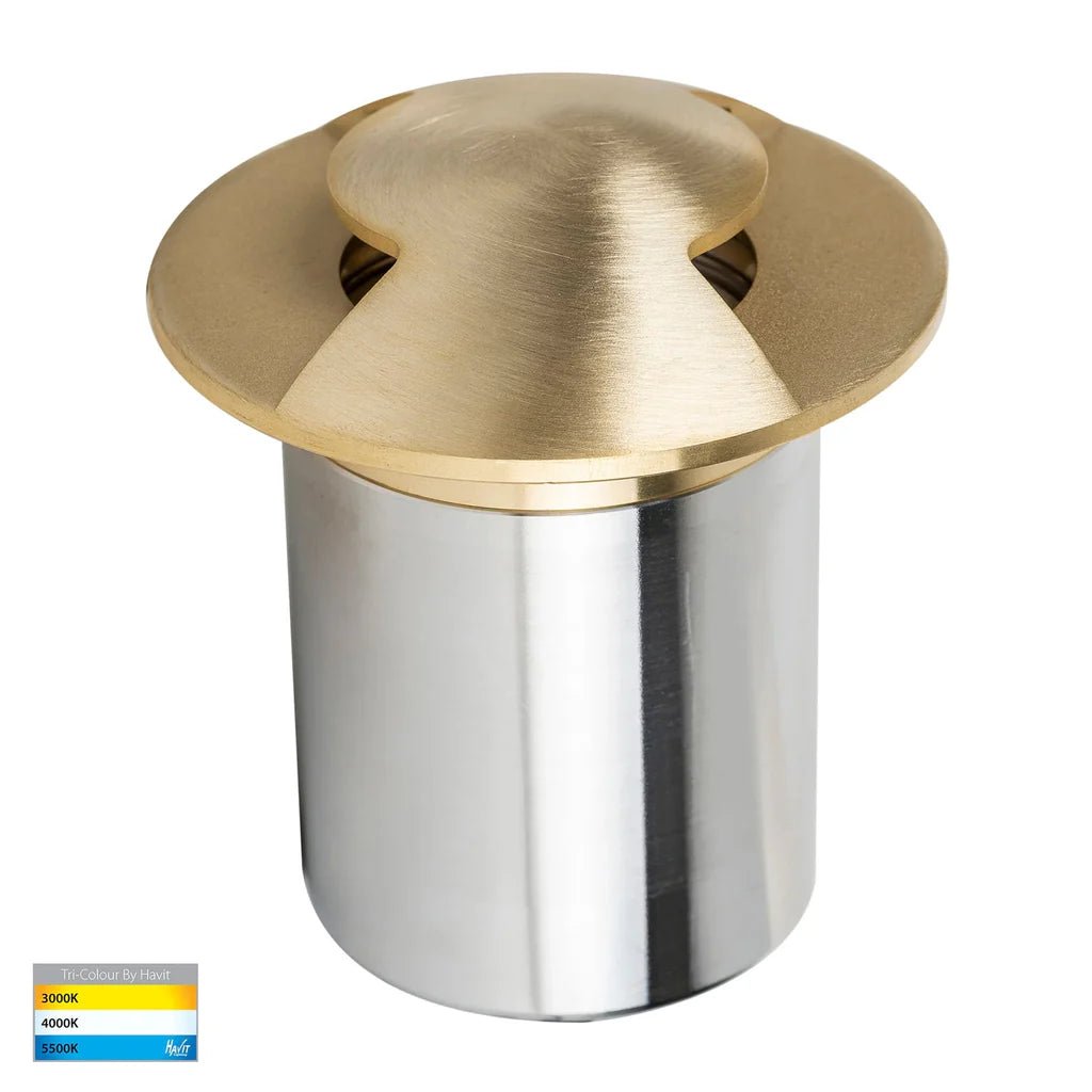 Viale LED in - Ground Light Double Way in 316 Stainles Steel, Antique Brass, Brass or Graphite Havit Lighting - HV19072T - Mases LightingHavit Lighting