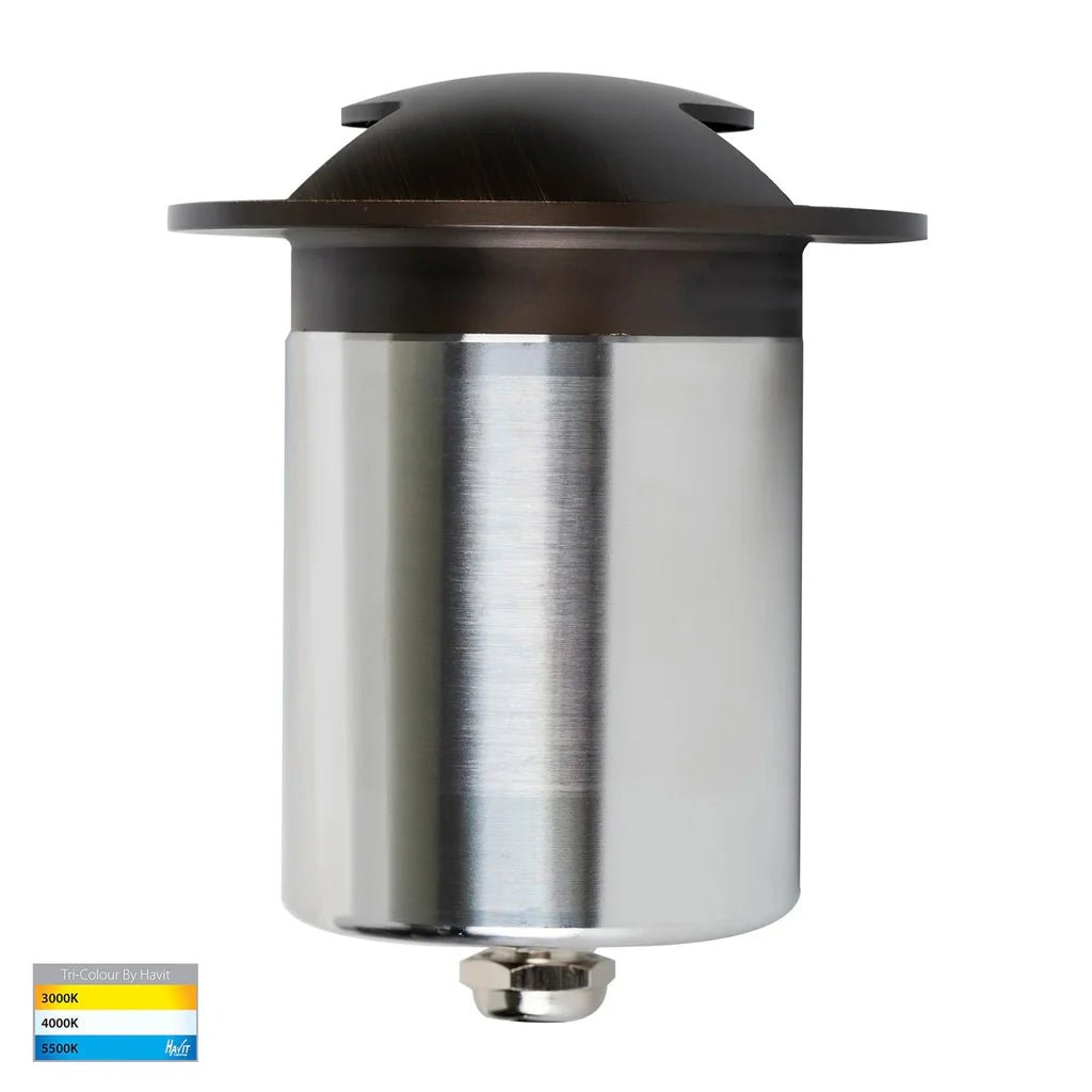 Viale LED in-Ground Light Double Way in 316 Stainles Steel, Antique Brass, Brass or Graphite Havit Lighting - HV19072T