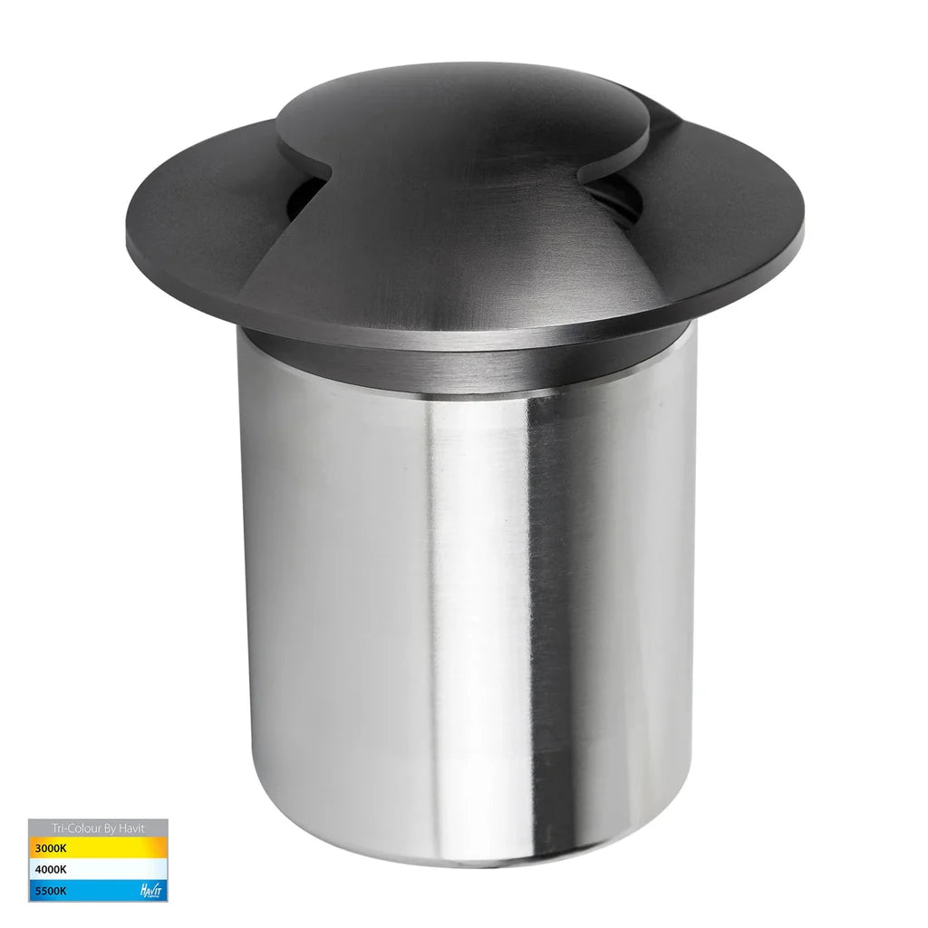 Viale LED in - Ground Light Double Way in 316 Stainles Steel, Antique Brass, Brass or Graphite Havit Lighting - HV19072T - Mases LightingHavit Lighting