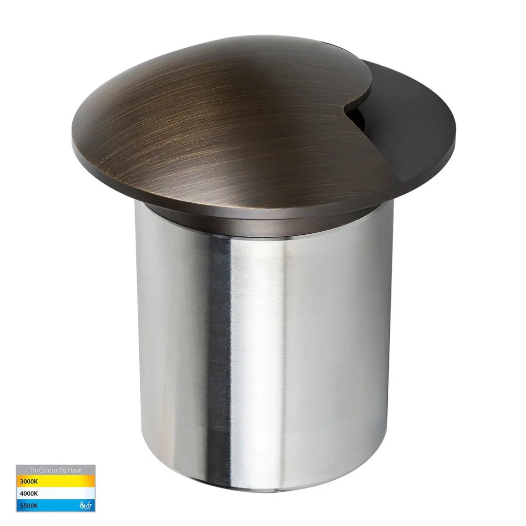 Viale LED in - Ground Light Single Way in 316 Stainles Steel, Antique Brass, Brass or Graphite Havit Lighting - HV19062T - Mases LightingHavit Lighting