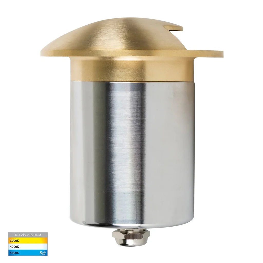 Viale LED in-Ground Light Single Way in 316 Stainles Steel, Antique Brass, Brass or Graphite Havit Lighting - HV19062T