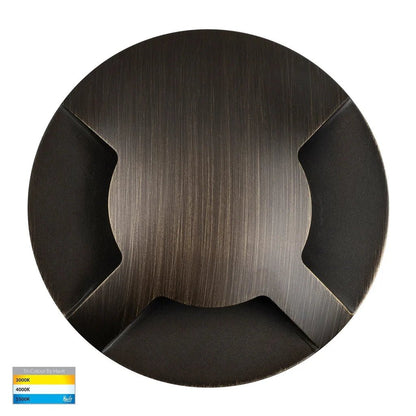 Viale LED in - Ground Light Triple Way in 316 Stainles Steel, Antique Brass, Brass or Graphite Havit Lighting - HV19082T - Mases LightingHavit Lighting