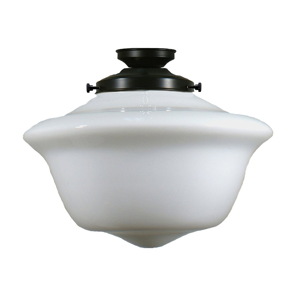 Victorian 9" or 12" or 16" 1 Light Batten Fix Pendant Light - Black/Chrome/Polished Brass - Mases LightingLode Lighting