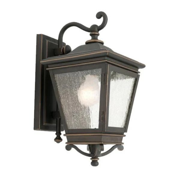 Victorian Wall Lantern in Old Dark Bronze or Black