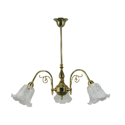 Victoriana 3 or 5 Light Brass Pendant Light - Polished Brass - Mases LightingLode Lighting