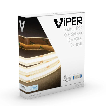 Viper COB LED Strip Kit 10w Per Metre 5m 3k, 4k, 5k Havit Lighting - VPR976XIP54 - 320 - 5M - Mases LightingHavit Lighting