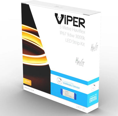 Viper Side Bend Haviflex 9.6w Per Metre 5m LED Strip kit 3000k - VPR9793IP67 - 320 - 5M - Mases LightingHavit Lighting