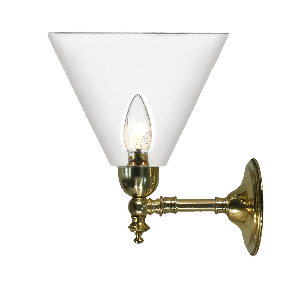 WAUBRA 1 Light  Opal Matt or Clear Glass Wall Light - Brass or Chrome