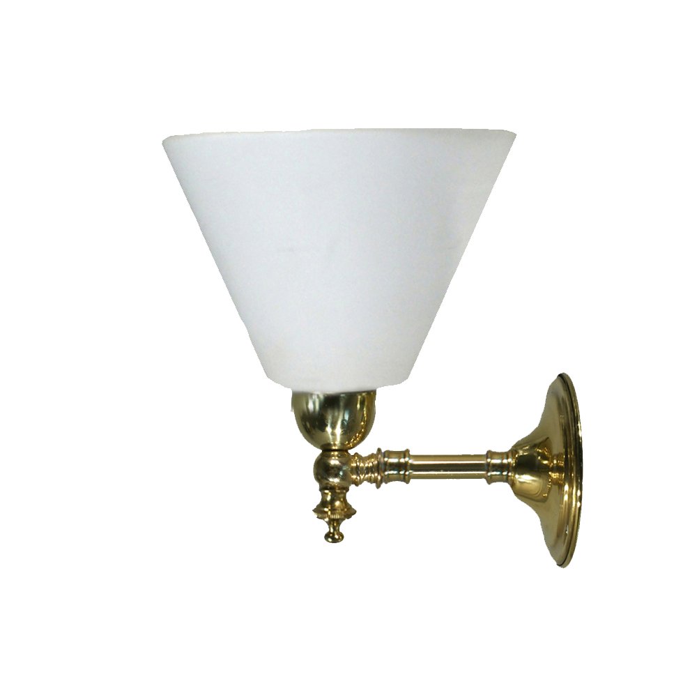 WAUBRA 1 Light Opal Matt or Clear Glass Wall Light - Brass or Chrome - Mases LightingLode Lighting