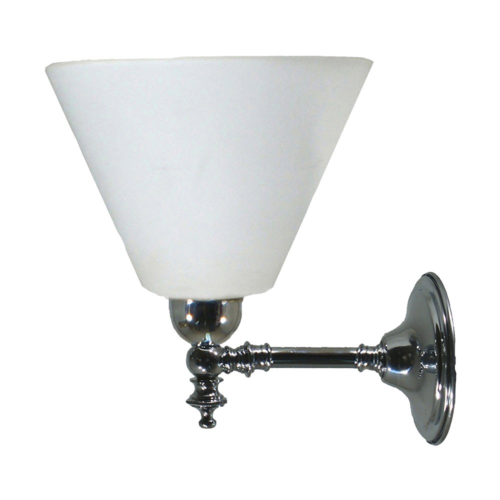 WAUBRA 1 Light Opal Matt or Clear Glass Wall Light - Brass or Chrome - Mases LightingLode Lighting