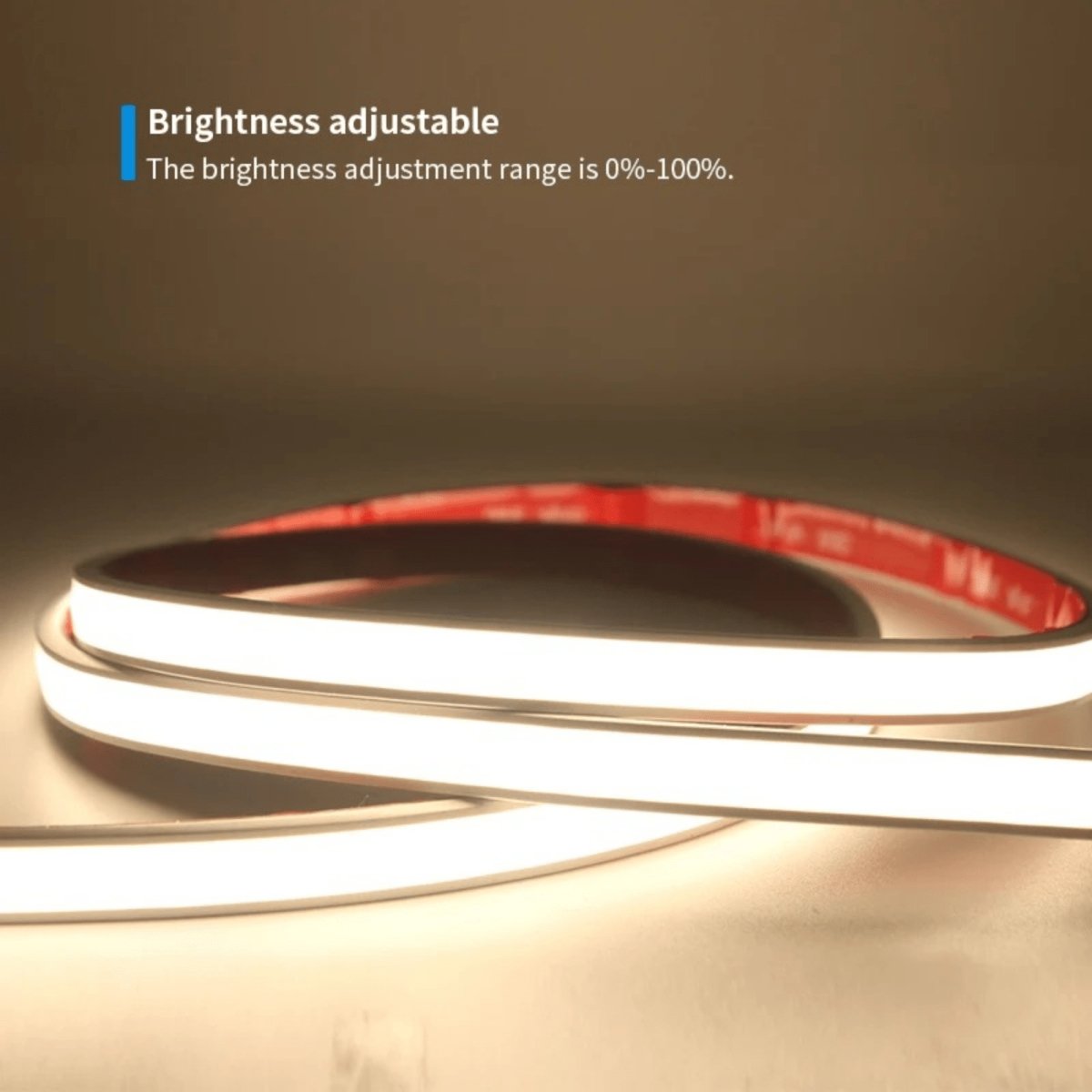 10mm | 10W/m 3000ºK | IP68 | COB Dot Free LED Strip Light - Mases LightingLighting Creations