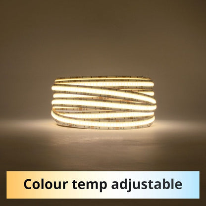 12mm | 24W/m DTW 2700K - 6500K | IP20 | COB Dot Free LED Strip Light - Mases LightingLighting Creations
