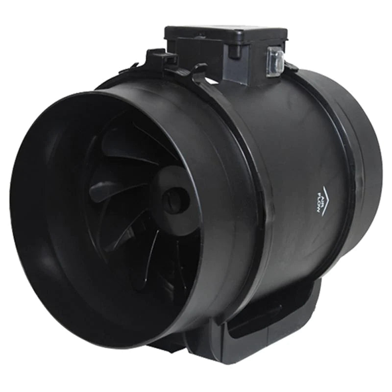 245-1008m³/h ProVent In-Line Duct Mounted Exhaust Fan Exhaust Fan Black in 100mm/125mm/150mm/200mm - Mases LightingFantech