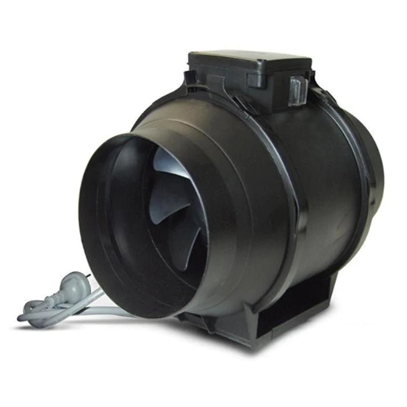 245-1008m³/h ProVent In-Line Duct Mounted Exhaust Fan Exhaust Fan Black in 100mm/125mm/150mm/200mm - Mases LightingFantech
