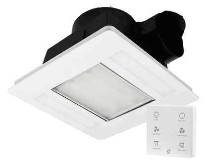 3-in-1 Wireless Exhaust Fan Response Radiance Bathroom With Remote - Mases LightingFantech