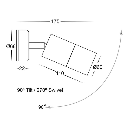 316 Stainless Steel Adjustable LED Wall Light Havit Lighting - HV1205T-HV1207T - Mases LightingHavit Lighting