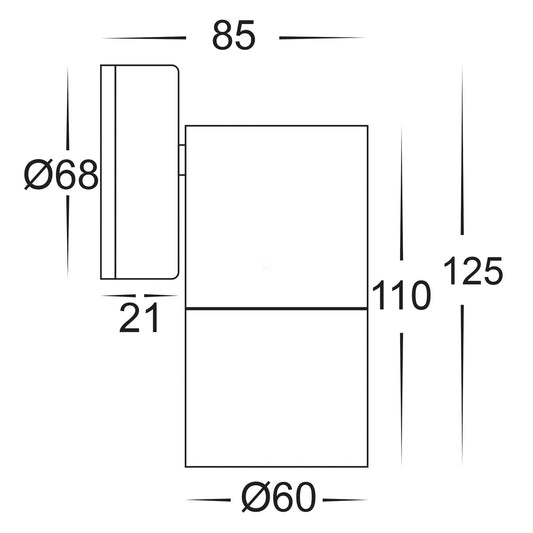 316 Stainless Steel Fixed Down LED Wall Light TRI Colour Havit Lighting - HV1105T-HV1107T - Mases LightingHavit Lighting