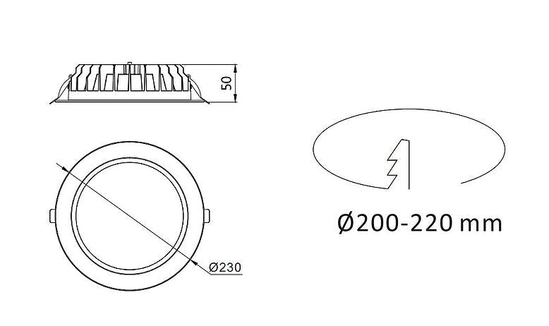 3A Lighting 30W & 40W Dual Wattage Downlight - Mases Lighting3A