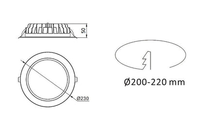 3A Lighting 30W & 40W Dual Wattage Downlight - Mases Lighting3A