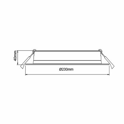 3A Lighting 40W High Efficiency Downlight DL4009/40W/TC - Mases Lighting3A