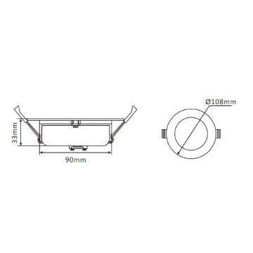 3A DL1262 tri-colour LED downlight, Samsung chip, aluminium heatsink