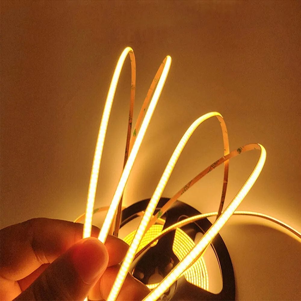 3mm | 5W/m 3000ºK | IP20 | Ultra Thin COB Flexible LED Strip Light - Mases LightingLighting Creations