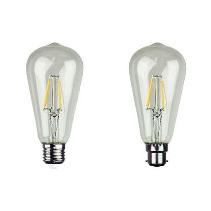 4W LED Dimmable Pear ST64 Shape Filament Clear Globe 2700K - B22/E27 - Mases LightingOriel Lighting