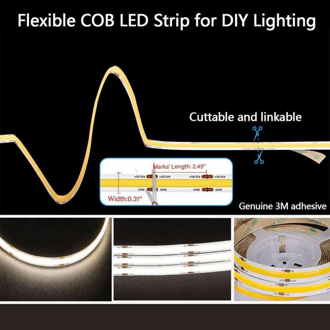 5 meter RGB+3K Cobra Pro Indoor COB Dot Free Strip Light Kit - 80W - Mases LightingLighting Creations