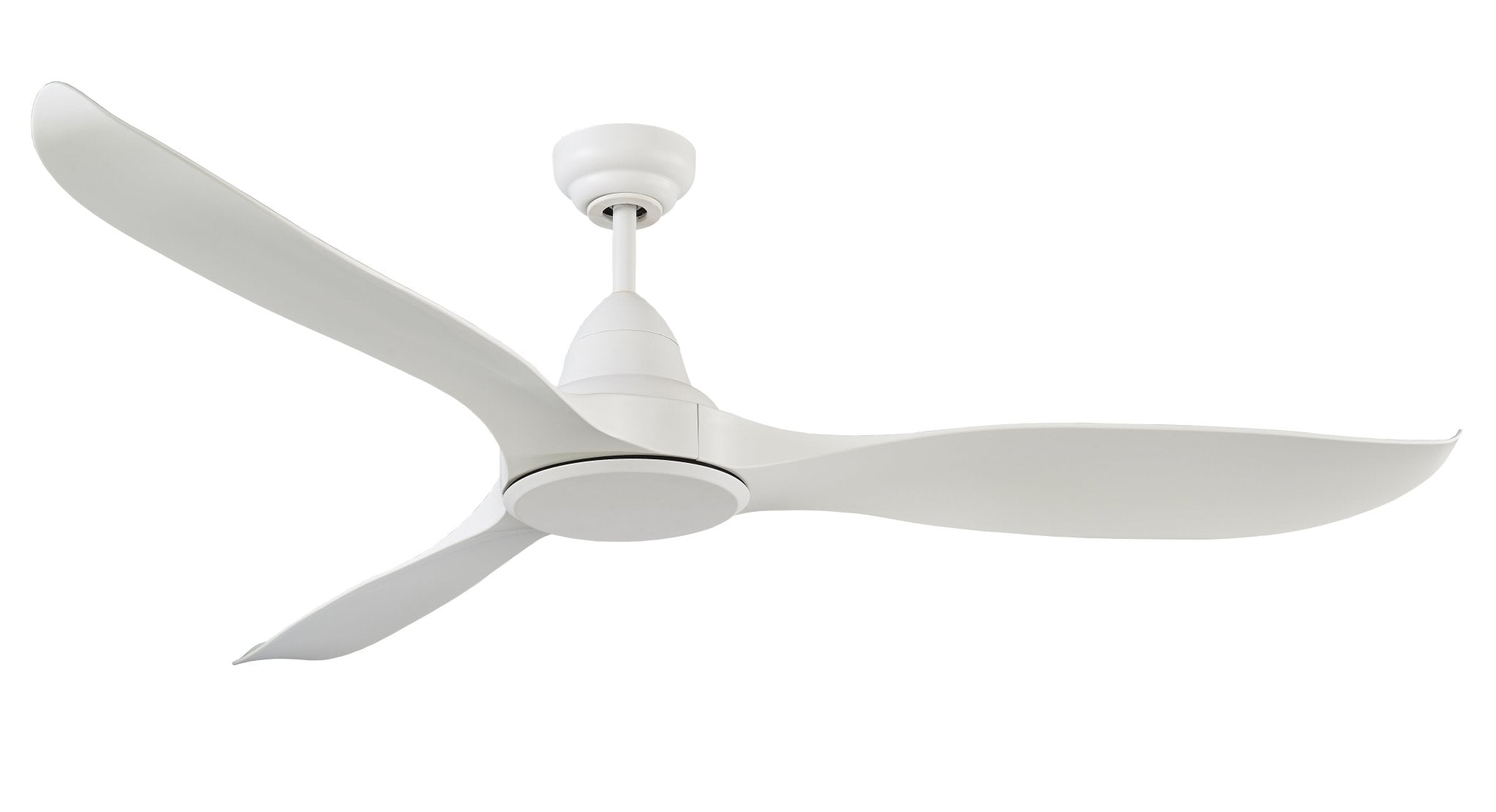 52" (1320mm) Wave DC Ceiling Fan White, Only With 3 ABS Blade & Remote Control - Mases LightingMartec