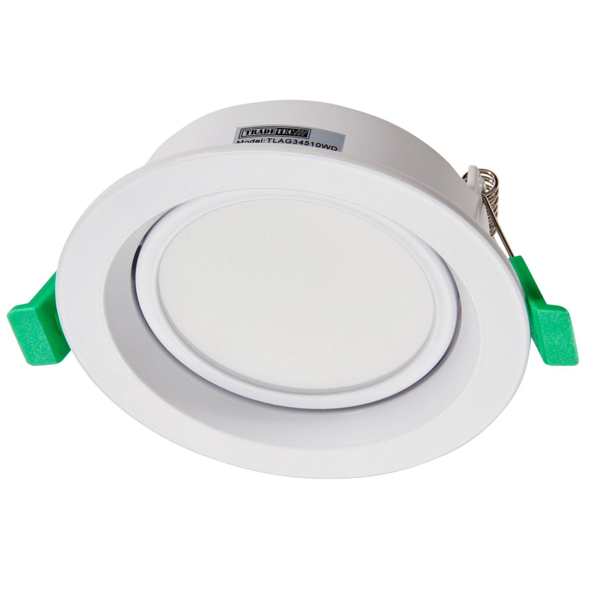 Martec Arte Gimbal 10W adjustable LED downlight in white, 90mm cut-out, CCT — Martec Lighting
