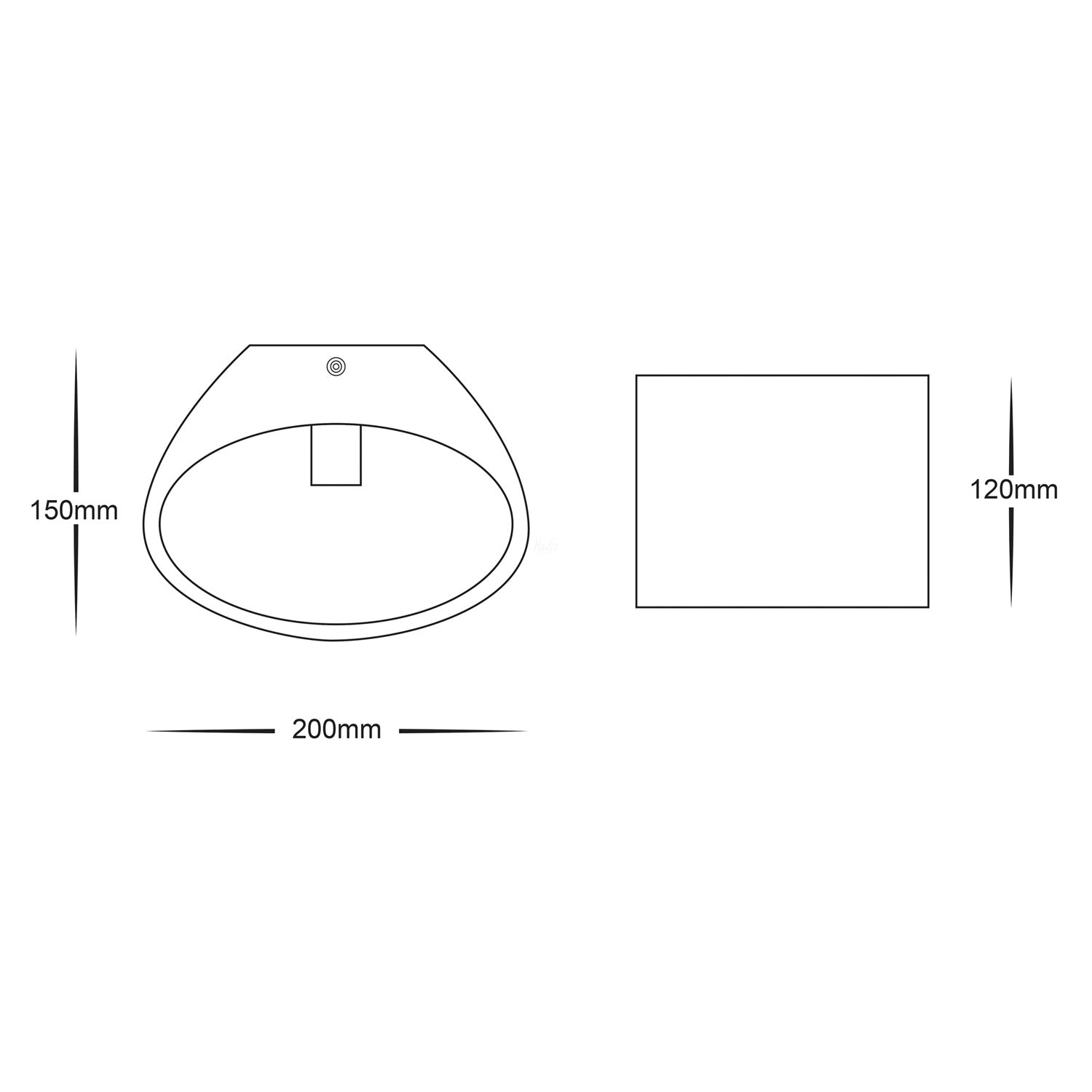 Arc Plaster LED Wall Light Large 3w in White Havit Lighting - HV8026