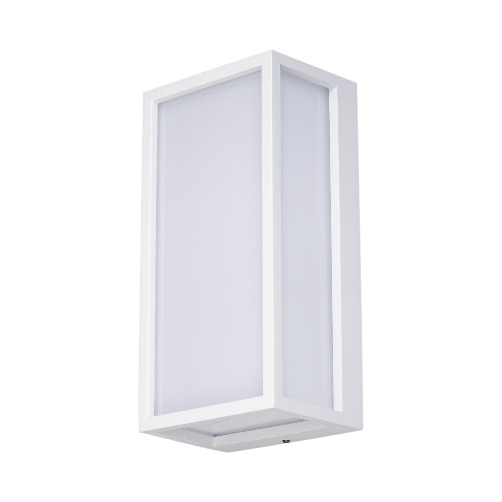 Ashton Outdoor LED Wall Light 10w Tricolour White - Mases LightingMartec