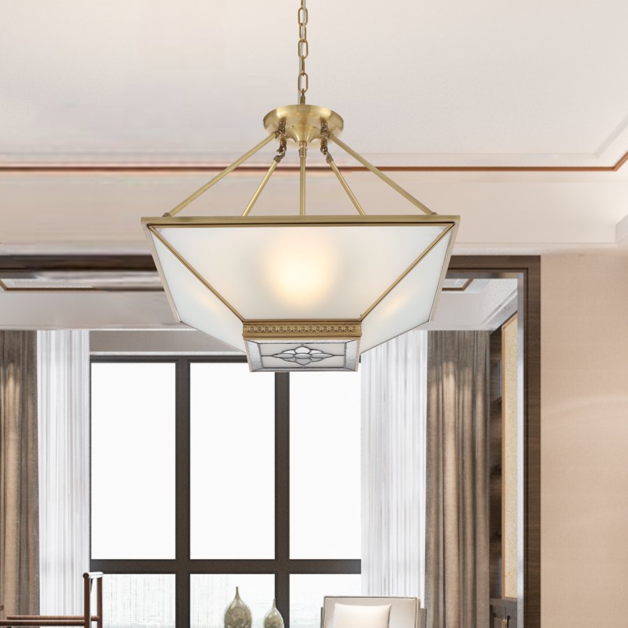 Bracci CTC Pendant Light 4Lt in Brass - Mases LightingTelbix