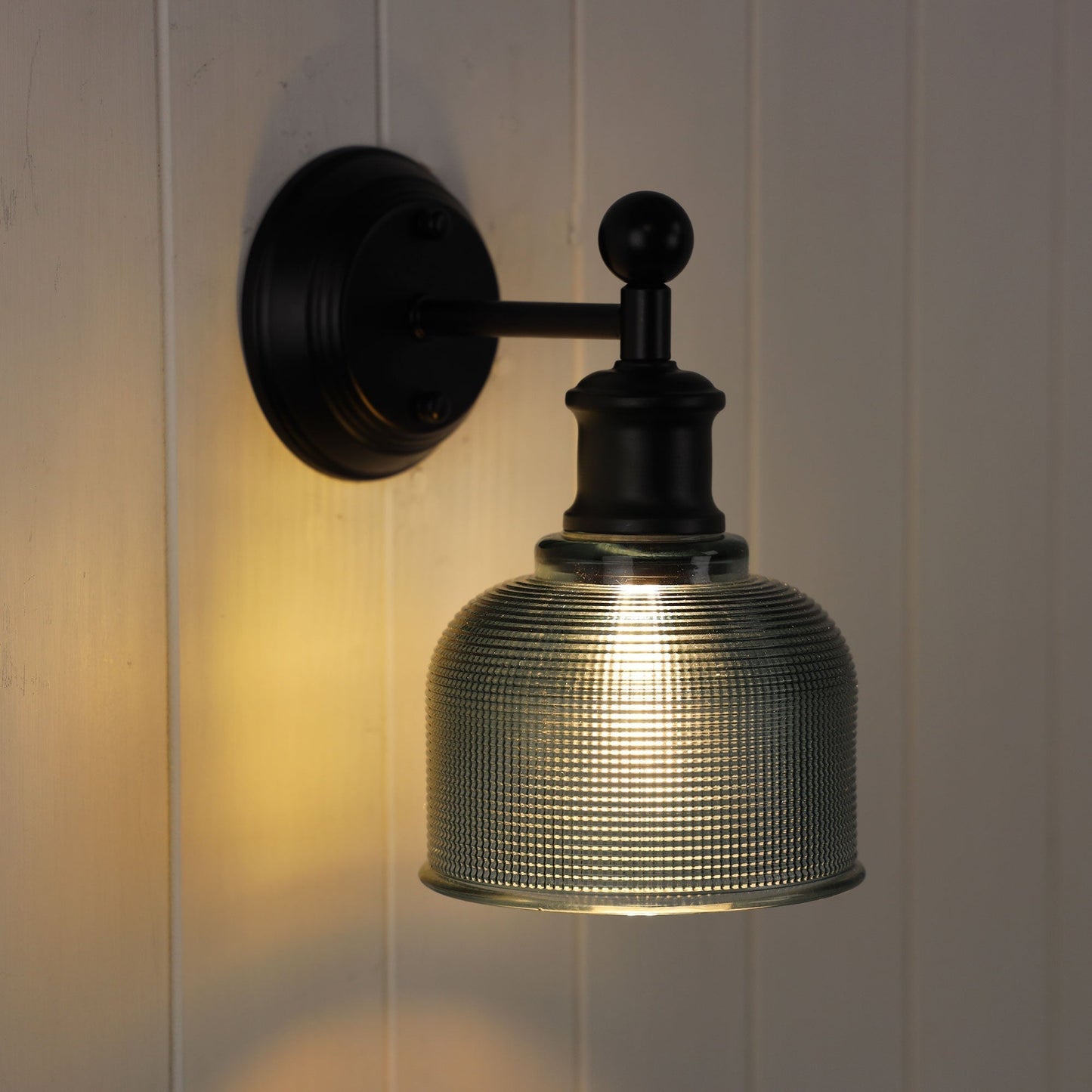 Brighton Wall Light Black & Blue Glass - OL69371BL - Mases LightingOriel Lighting