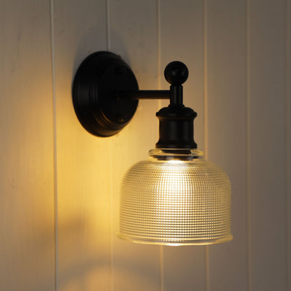 Brighton Wall Light Black & Clear Glass - OL69371CL - Mases LightingOriel Lighting