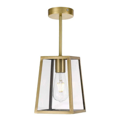 Cantena 15 Industrial Pendant Light Small 1Lt in Antique Brass - Mases LightingTelbix