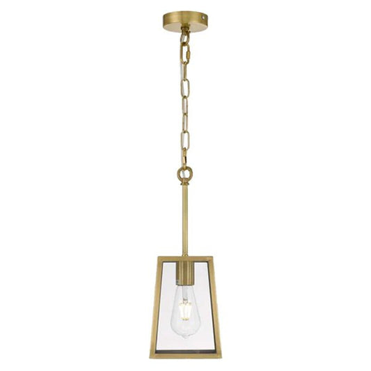 Cantena 15 Industrial Pendant Light Small 1Lt in Antique Brass - Mases LightingTelbix