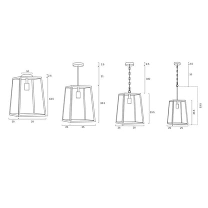 Cantena 25 Industrial Pendant Light Large 1Lt in Antique Brass - Mases LightingTelbix