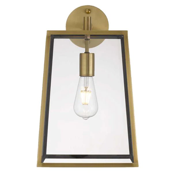 Cantena Outdoor Wall Light Large 1Lt in Antique Brass