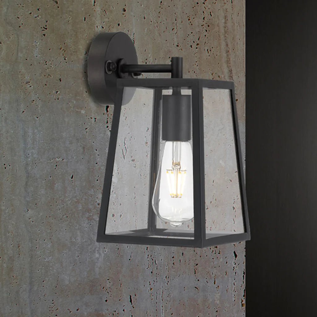 Cantena Outdoor Wall Light Small 1Lt in Antique Black - Mases LightingTelbix