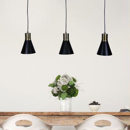 Como 3 Light Pendant Antique Brass & Black - OL67513AB - Mases LightingOriel Lighting