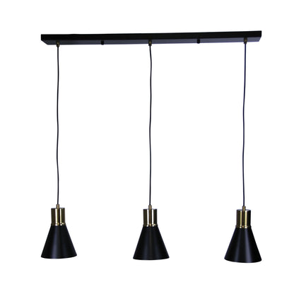 Como 3 Light Pendant Antique Brass & Black - OL67513AB - Mases LightingOriel Lighting