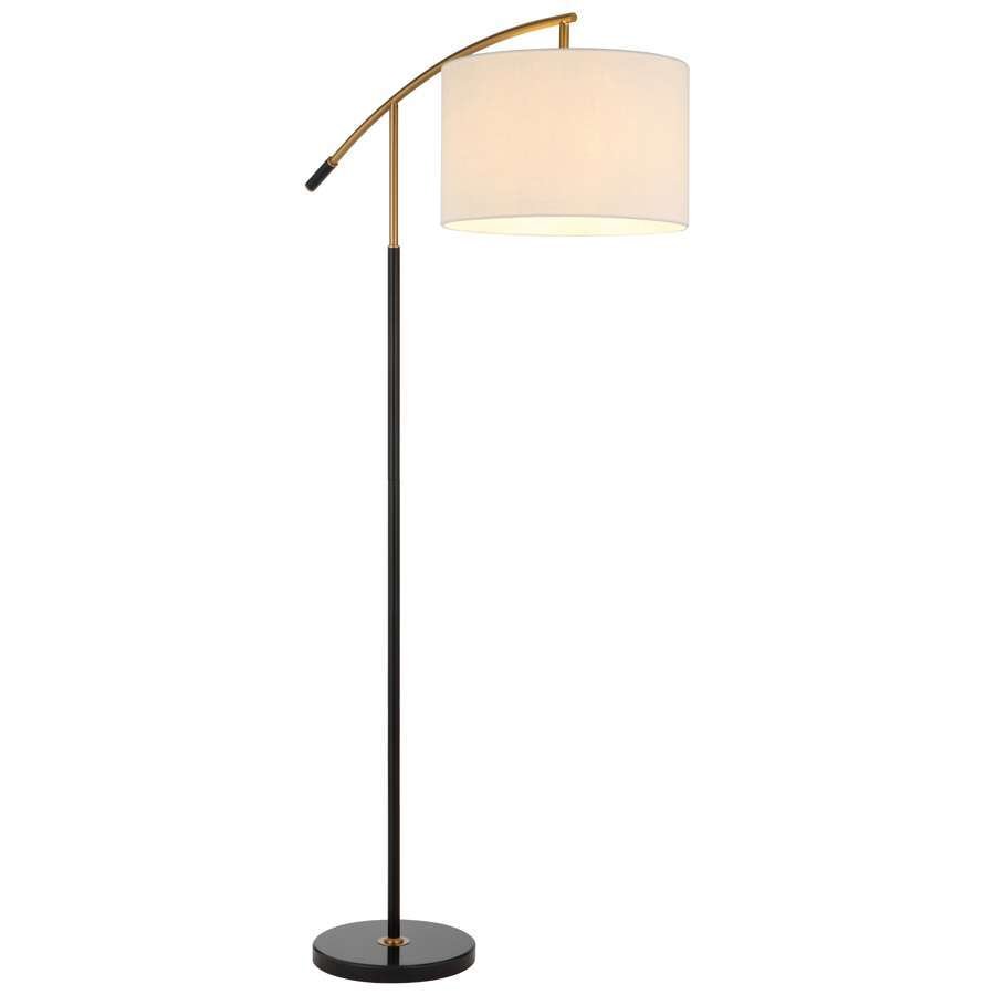 Cruz Floor Lamp in Black/Gold/Ivory - Mases LightingTelbix