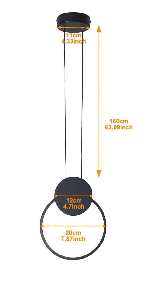 DALGATTI Matte Black 12W LED Pendant Light - Mases LightingLighting Creations